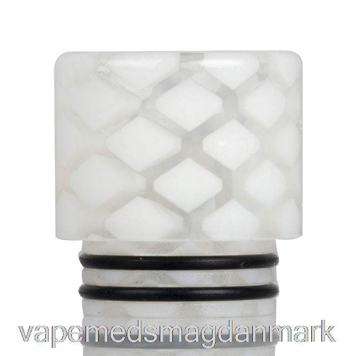 Vape Med Smag 810 Klar Slangeskind Harpiks Drypspids Hvid